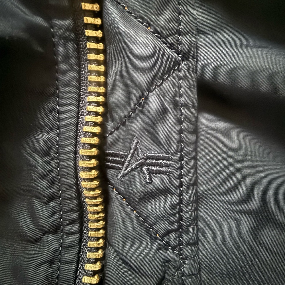 APLHA MA-1 BOMBER JACKET (HERITAGE) Unisex Size Small - Picture 13 of 16